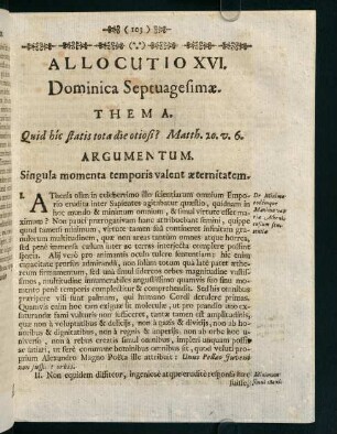 103-108, Allocutio XVI.