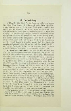 10. Landesteilung