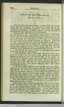 Fräulein von Marivaux