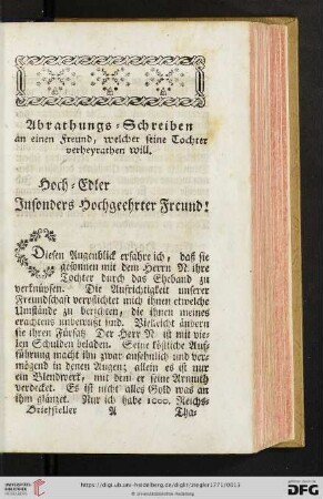 [Abrathungs = Schreiben - Anwerbungs = Schreiben]