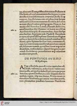 De pontifive summo & episcopis