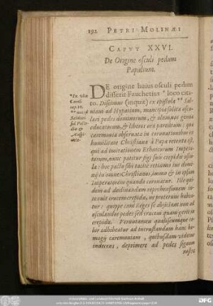 Caput XXVI. De Origine osculi pedum Papalium.