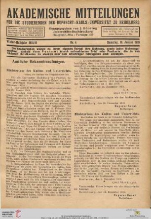 Nr. 4 (18. Januar 1919)