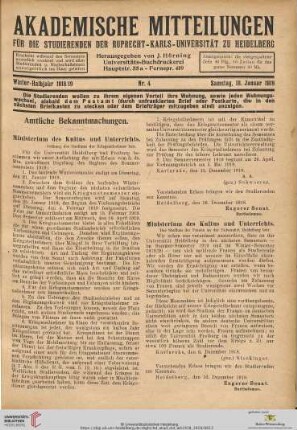 Nr. 4 (18. Januar 1919)