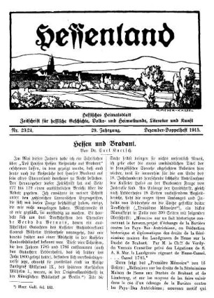 Nr. 23/24, Dezember-Doppelheft 1915