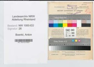 Entnazifizierung Anton Boenki, geb. 27.02.1898 (Lehrer)