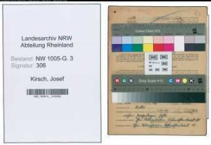 Entnazifizierung Josef Kirsch , geb. 04.01.1904 ()