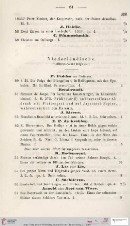 Niederländische (Nr. 60 - 77)