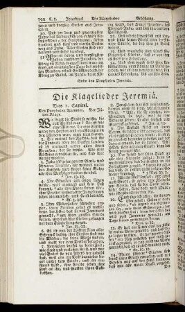 Die Klagelieder Jeremiä.
