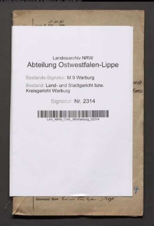 Erblasser: Mues, Franz Joseph; Erblasser: Mues, Caroline Wilhelmine, geb. Kayser: