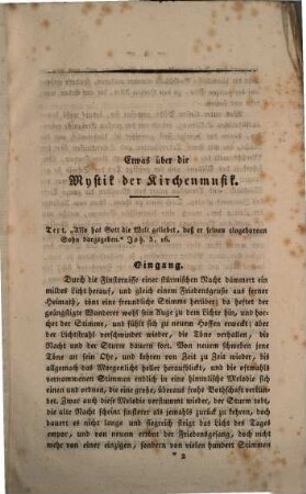 Etwas über die Mystik der Kirchenmusik
