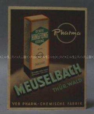 Werbeaufsteller "Echte Hingfong Essenz Meuselbach Thüringen"
