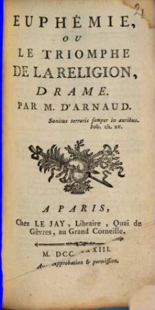 Euphémie, ou le triomphe de la religion : drame
