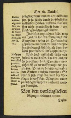Von den vorleuglichen Gezeugen/ die man nennet Testes reprobatories. Articulus xx.