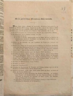 Mein politisches Glaubens-Bekenntniss.