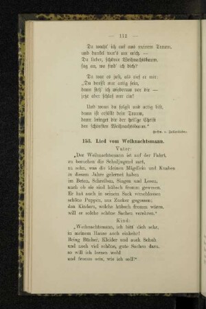 153. Lied vom Weihnachtsmann.