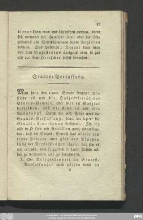 Staats-Verfassung.
