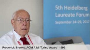 5th HLF – Interviews with mathematics and computer science laureates: Frederick Brooks