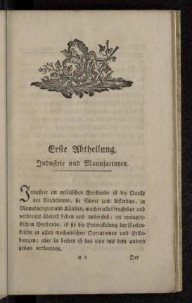 Erste Abtheilung. Industrie und Manufacturen.