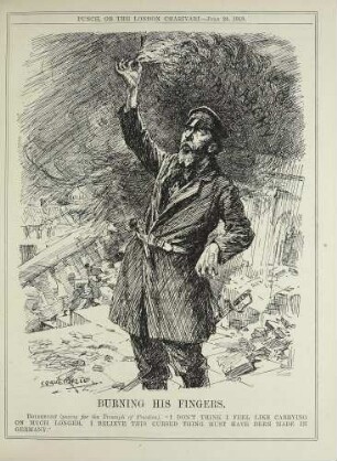Burning his fingers