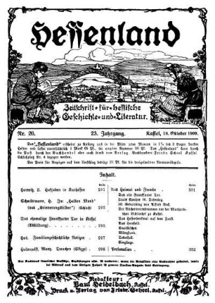 Nr. 20, 18. Oktober 1909
