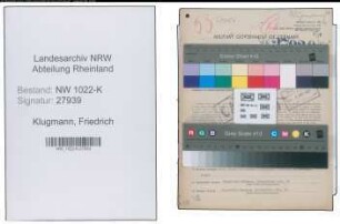 Entnazifizierung Friedrich Klugmann , geb. 28.07.1900 (Postbeamter)