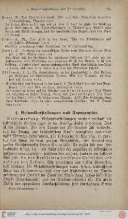 Gesamtdarstellungen und Topographie