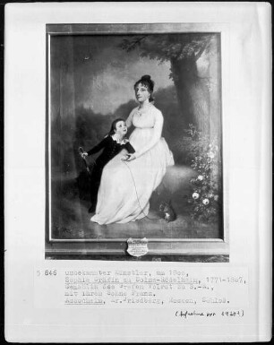 Sophie Gräfin zu Solms-Laubach mit ihrem Sohne Franz