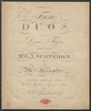 Trois Duos pour Deux Flûtes Oeuvre 22