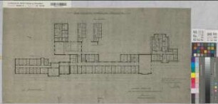 Arnsberg (Arnsberg) Regierung Grundriß 2. Obergeschoß 1946/55 1 : 200 41 x 82 Pause Staatshochbauamt Arnsberg