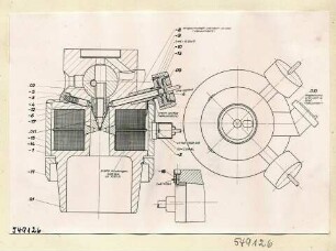 Elektronenmikroskop Zusammenbau, Bild 34; Foto 1954