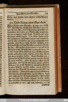 XIX. Vom Reden oder Sprechen.