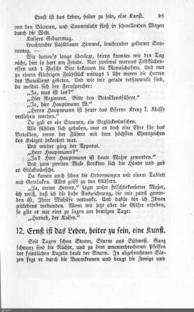 12. Ernst ist das Leben, heiter zu sein, eine Kunst