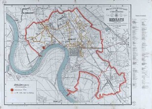 Übersichtsplan der Bürgermeisterei Benrath, Elektrizitätsversorgung Niederspannung