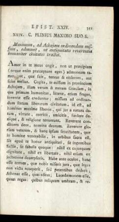 XXIV. C. Plinius Maximo Suo S.