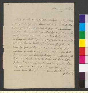 Brief von Sartorius, Georg Friedrich Christoph an Goethe, Johann Wolfgang von