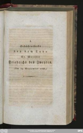 [Predigten und Reden bey feyerlichen Gelegenheiten und Veranlassungen.]