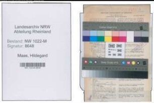 Entnazifizierung Hildegard Maas , geb. 02.06.1903 (Fuersorgerin)