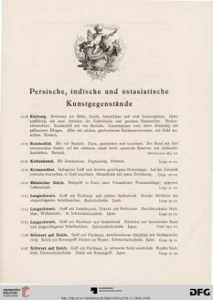 Persische, indische und ostasiatische Kunstgegenstände (Nr. 1118-1302)