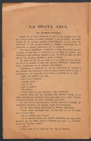 La beata azul