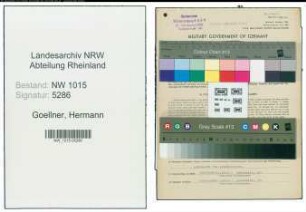 Entnazifizierung Hermann Goellner , geb. 01.09.1903 (Fahrmeister)
