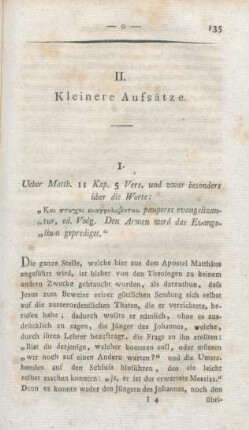 Kleinere Aufsätze