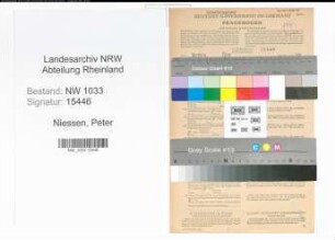 Entnazifizierung Peter Niessen , geb. 19.09.1921 (Revisor)