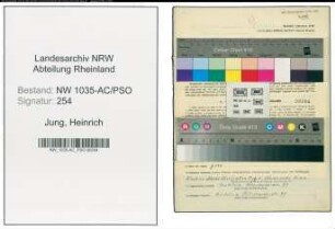 Entnazifizierung Heinrich Jung , geb. 05.04.1908 (Bergmann)
