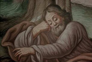 Der schlafende Elias wird vom Engel geweckt