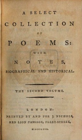 A Collection of Poems : With Notes, Biographical And Historical. 2