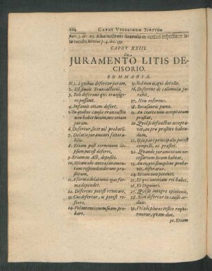 Caput XXIII. De Juramento Litis Decisorio