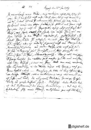 51: Brief von Friedrich Gottlieb Klopstock an Johann Wilhelm Ludwig Gleim