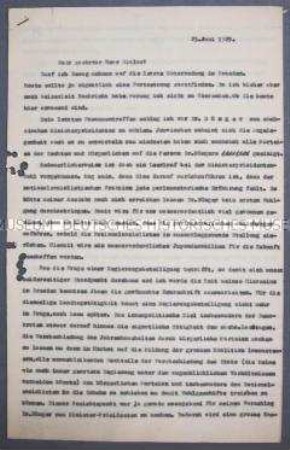 Schreiben an Hitler zur Situation im Sächsischen Landtag - Personenkonvolut