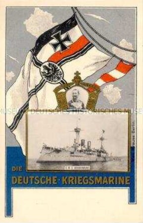 Postkarte der deutschen Kriegsmarine